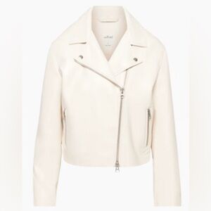 Wilfred Diaz Off-White Vegan Leather Jacket - Size 4